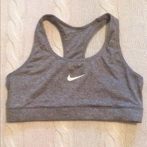 NIKE pro marled silver sports top